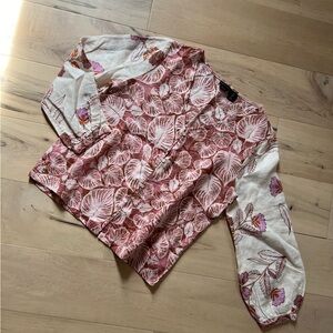 Designer Tropical Linen Button Down